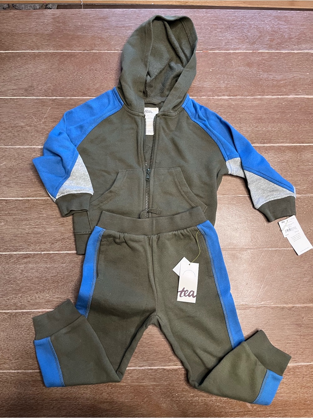 Tea Toddler Colorblock Hoodie and Jogger Pants Set Size 2T